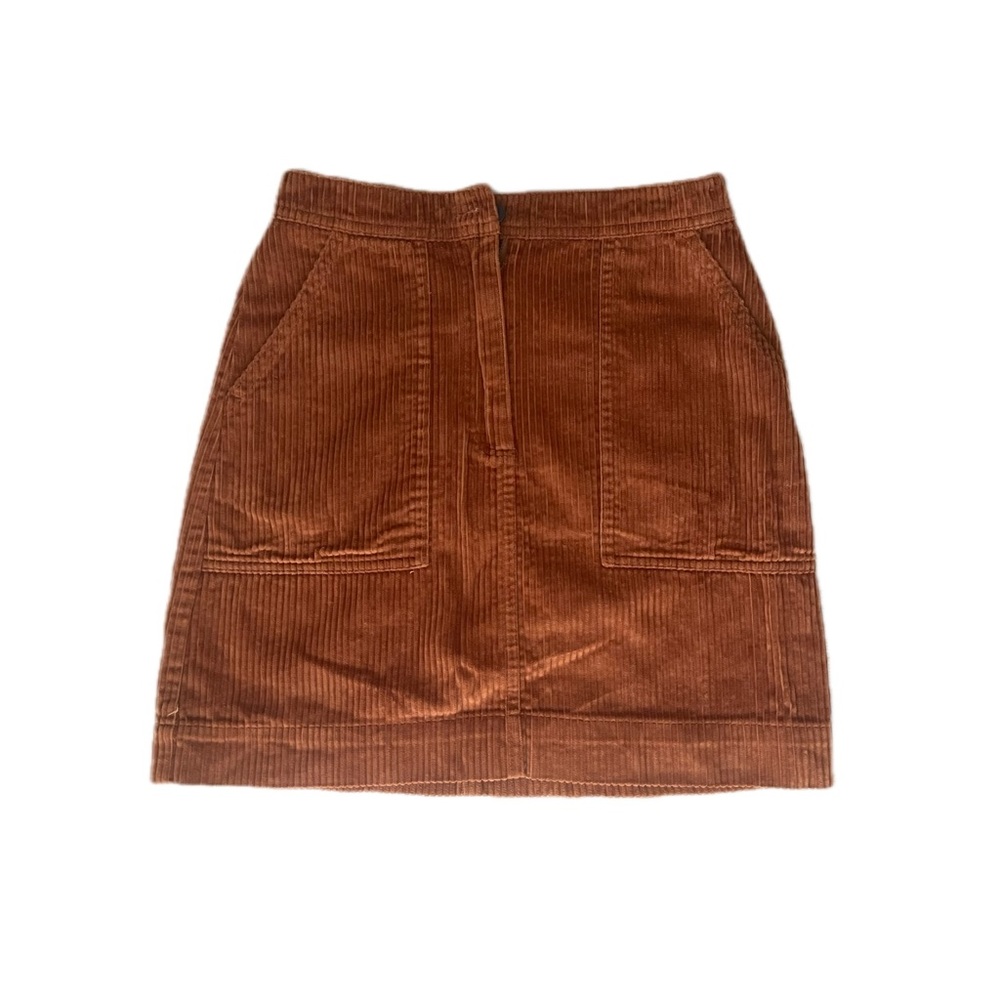 GAP - brown/cognac orangey-reddish corduroy mini skirt
